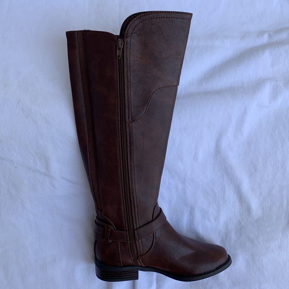G by Guess women’s dark brown riding tall boots - NWOT - wide calf size 5M - Picture 7 of 17